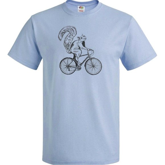 Bike Riding Squirrel Tee Squirrel Riding T-Shirt - Picture 9 of 10